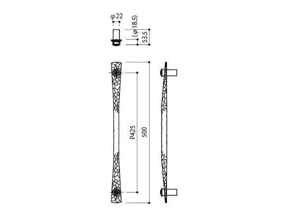 C-158 系列　鍛鐵大門把手 2