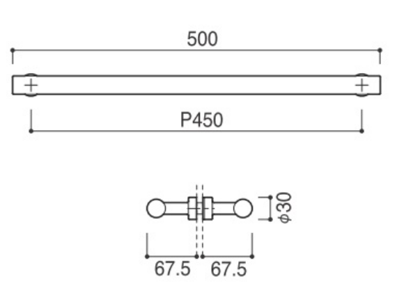 SH-015 玻璃門雙面門把 4